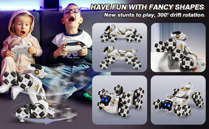 Ai Robot Dog Toy Version 2 –STEM Intelligent Mechanical Climbing Robot Dog Pet with Remote Control, 8‑Wheel & 4‑Wheel Drive – Fun Tech Toy for Kids (White)