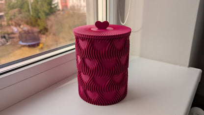 Heart Vase with Lid