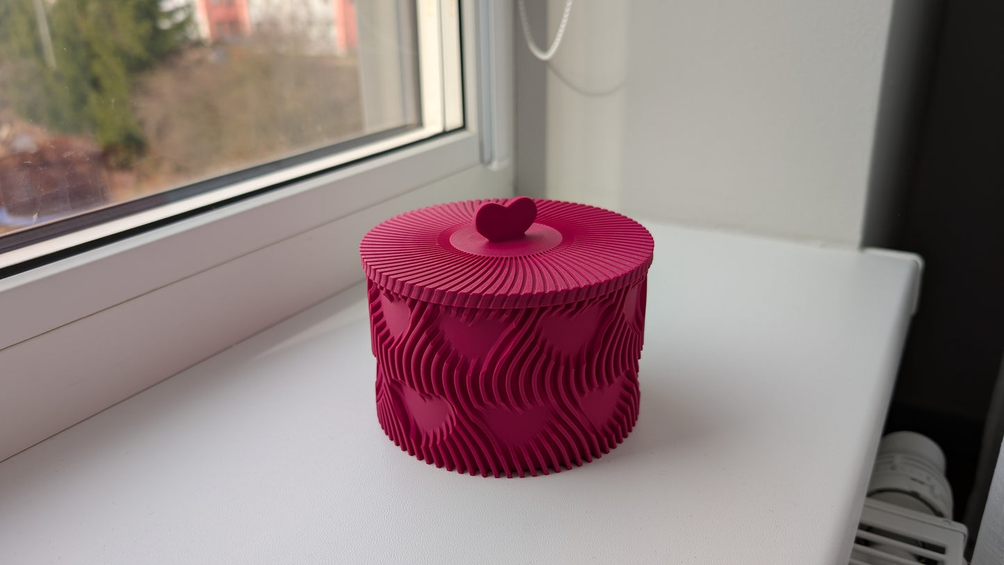 Heart Vase with Lid